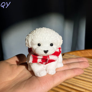 QY Wholesale Teddy Bear Poodle Small Dog Squeeze Toy Handmade Stick Stress Relief Squishy Toy - Product Image 5