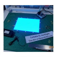 Retroiluminación EL Cortable con Múltiples Electrodos. Cortado en cualquier forma, como texto o patrón. Permite el corte y la reconexión libres