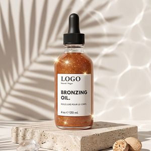 Aceite Corporal Vegano con Brillo HKH, Aceite Corporal Humectante y Bronceador con Destellos, Brillo Duradero, Certificado HALAL, OEM ODM - Product Image 1