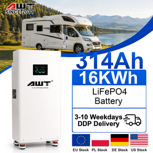 Paket Baterai Lithium Ion EU Stock Vertical 51.2v 280ah 314ah 15kWh 16kWh 30Kwh 32Kwh Lifepo4 LFP Baterai Lifepo4 JK 200A BMS V19 - Product Image 1