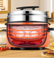 Cuisinière à riz multifonctionnelle pour la maison, l'extérieur et l'hôtel, avec pot intérieur antiadhésif de 2 à 45 L