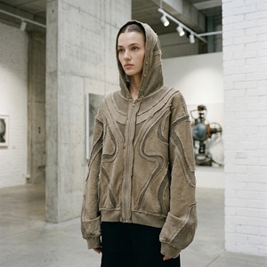 <span class=keywords><strong>Felpa</strong></span> <span class=keywords><strong>con</strong></span> Cappuccio in Cotone da Uomo, Stile Post-Apocalittico Unisex, <span class=keywords><strong>con</strong></span> Zip e <span class=keywords><strong>Bottoni</strong></span>, Felpe di Alta Qualità <span class=keywords><strong>con</strong></span> Cerniera - Product Image 3