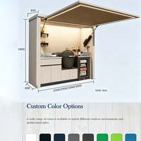 Cocina Exterior Prefabricada de Alta Gama, Gabinete de Acero Inoxidable, Diseño Modular con Vidrio Hidráulico Eléctrico, Resistente al Fuego y a la Intemperie, para Apartamentos