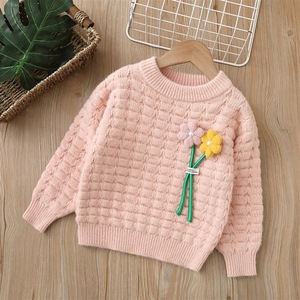 เสื้อผ้าแฟชั่นสาวเกาหลี เสื้อผ้าเด็ก เสื้อผ้าเด็กผู้หญิง คอกลม เสื้อถัก เสื้อสเวตเตอร์เด็กผู้หญิง เสื้อผ้าเด็กผู้หญิงลายดอกไม้ ผ้าพลัฌหนา - Product Image 4