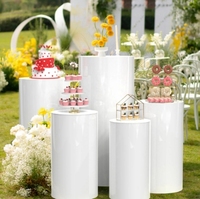 Ventes directes d'usine 3 pièces Mesa cylindrique pour gâteaux de fleurs verres à vin plate-forme d'affichage acrylique présentoir de fête de mariage