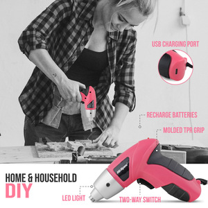 Hi-Spec 42-Piece Home Tool Set 3.6V Lithium Battery Electric Screwdriver Chrome Vanadium Steel 1/4 Socket Drive Hard Case for - Product Image 2