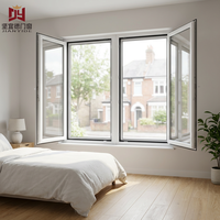 Ventana Abatible Moderna Multiusos de PVC con Doble Acristalamiento, Vidrio Low-E Tintado y Resistente al Viento para Cocina y Baño
