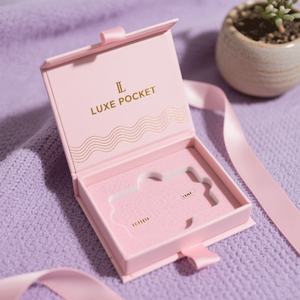 Boîte d'emballage de carte de visite personnalisée de qualité supérieure, boîte d'emballage en papier de luxe avec feuille d'or magnétique, boîte de carte de crédit, boîte cadeau avec ruban et logo - Product Image 3