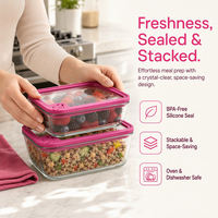 Boîte à lunch en verre borosilicate durable avec couvercles, résistante au four, pour la préparation des repas en gros pour les supermarchés