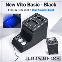 Boîte d'accoudoir de console centrale W447 pour Mercedes Classe V V220 V250 V260 2014-2023 avec chargement USB et rangement