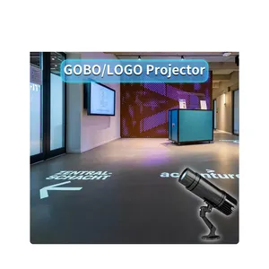 Lampu proyektor proyektor iklan luar ruangan untuk bangunan disesuaikan logo berputar 35w lampu proyektor gobo led