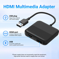 Adaptateur TV portable pour voiture OEM d'usine avec CarPlay sans fil pour prise en charge 2K, système d'exploitation Linux pour utilisation multimédia