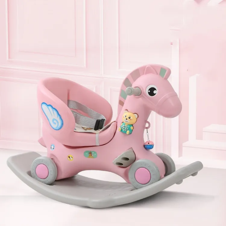 Thiết kế mới chất lượng cao trẻ em nhựa Rocking Horse cho bé trong nhà động vật cưỡi đồ chơi