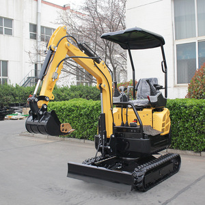 Mini-excavatrice de 1 tonne, type chenilles, pour le nettoyage des jardins et des allées, avec un rayon de braquage court - Product Image 1