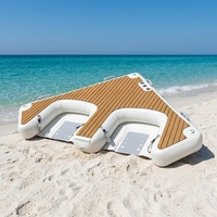 Île flottante gonflable Drop Stitch pour yacht, ponton multi-personnes, hamac pour jet ski