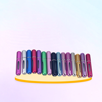 Botol Parfum Aluminium Portabel 10ml, Atomizer Isi Ulang di Bagian Bawah, Penyemprot Wewangian dengan Logo Kustom