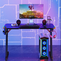 Vente en gros de meubles de maison modernes de haute qualité Led rvb tables de jeu de bureau d'ordinateur