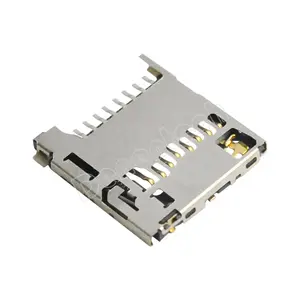 Denentech China model Single Phase 8P Pin Made of Plastic TF Micro SD Memory Card Connector for PCB Application