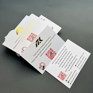 Tarjetas de Agradecimiento con Logotipo en Dorado, Impresión a Todo Color, Código QR, Vales de Descuento, Recordatorio de Reseñas, Personalizables al por Mayor - Product Image 5