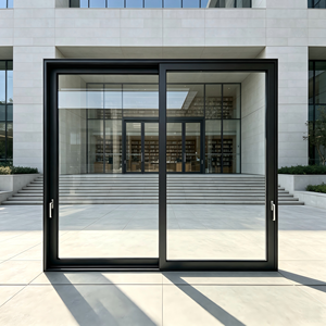 Deioux Heavy Duty Black Aluminum Sliding Screen Door with Wind Resistant Heavy Duty Frame for Kitchen and Living Room - Product Image 1