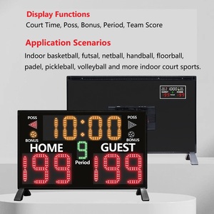 <span class=keywords><strong>Tabellone</strong></span> <span class=keywords><strong>Segnapunti</strong></span> Elettronico Digitale LED GANXIN, Grande e Portatile, Display Bifacciale per Basket, Calcio a 5, Calcio e Altri Sport Indoor - Product Image 3