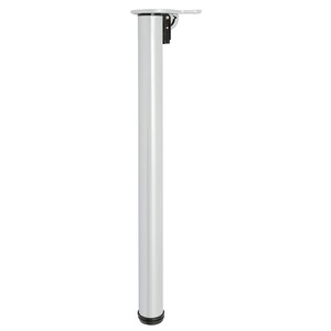 Gamba pieghevole per tavolo. Ferro. Grigio RAL 9006. Altezza 710-740mm - Product Image 1