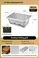 Table pliante moderne pour camping en plein air, en acier inoxydable, multifonctionnelle, type « egg roll », ensemble complet pour pique-nique et mobilier d'extérieur