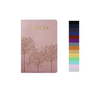 Supplier Hot Stamping Book Printing Service Custom Logo Different Style PU Leather English Mini Bible