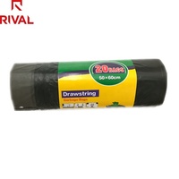 Sacs à ordures de taille moyenne poubelle noir emballage robuste PE-HD 100L vente en gros pochette d'emballage en plastique poubelle doublures sacs à ordures