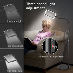 Лампа-лупа с напольной подставкой, бесступенчатая регулировка яркости света, вращение на 360 градусов, многоугловая - Product Image 6