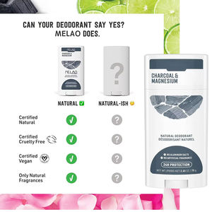 Marque privée Sans aluminium Parfum naturel longue durée Déodorant Charbon de bois Magnésium Contrôle des odeurs 24 heures Déodorant végétalien - Product Image 5