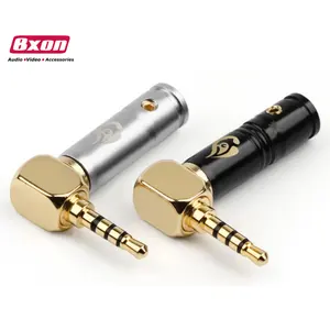 Góc bên phải mini 2.5mm âm thanh jack 4 cực TRRS Stereo Tai nghe cắm cho 4mm đường kính cáp