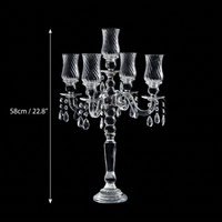 Chandelier pilier antique 5 lumières en cristal K9, plaqué argent, fait main, éco-responsable, pour mariage et Noël, personnalisé, direct usine OEM