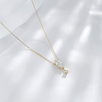 Collier pendentif unisexe en or jaune 18 carats avec diamant de laboratoire certifié IGI, taille marquise, élégant et unique, motif œil d'ange, bijoux fins