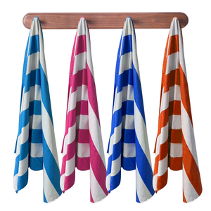 Toalla de Playa de Microfibra con Estampado de Rayas de Marca Privada 80x160cm Fábrica OEM/ODM para Venta al por Menor de Marca Toalla de Microfibra Amarilla para Playa - Product Image 4