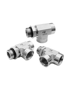 Conector Adaptador Hidráulico Ajustable de Acero al Carbono SAE, Conector en T Hembra ORB con Junta Tórica, Tuerca <span class=keywords><strong>NWO</strong></span> 6835 y Arandela de Compresión - Product Image 1