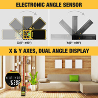 DEGLASERS Télémètre laser industriel portatif à faisceau vert, portée de 230 pieds, étanche IP54, écran LCD, précision de 1,5 mm, surface/volume 70 m