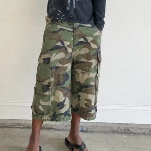 New Arrival Custom Heavyweight Boxy Fit Camouflage Tactical <b>3</b>/<b>4</b> Long <b>Cargo</b> <b>Shorts</b> Oversized Streetwear <b>Shorts</b> for <b>Men</b> - Product Image 2