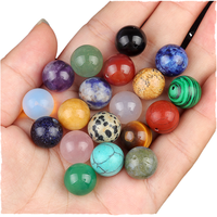 1929 Collection 12mm cristal naturel agate demi-trou perles rondes perles en vrac pour bricolage boucle d'oreille incrustation sculpté pierres précieuses accessoires