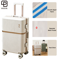 Valise rigide pour ordinateur portable avec roulettes silencieuses, imperméable, légère, pour les voyages d'affaires de courte durée