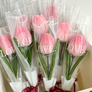 Nuevo ramo creativo de <span class=keywords><strong>palo</strong></span> de tulipán Twister, flor de tulipán Artificial, regalos de graduación para el Día de la madre, flores, limpiadores de tuberías, tulipán - Product Image 5