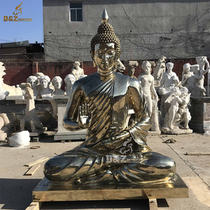 Grande sculpture de tête en bronze métallique, statue de tête de <span class=keywords><strong>Bouddha</strong></span> thaïlandais géante pour la décoration de jardin - Product Image 3