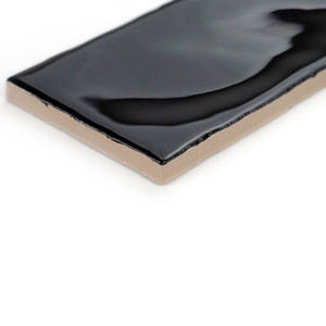 Piastrelle Nere Lucide Naturali 6x12 Pollici per Pareti e Pavimenti - Product Image 2