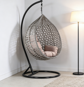 <span class=keywords><strong>Fauteuil</strong></span> <span class=keywords><strong>suspendu</strong></span> d'extérieur en rotin pour jardin, patio, balcon – Balançoire double en forme de panier pour la relaxation (vente en gros) - Product Image 5