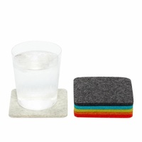 Nouvelle Offre Spéciale : Ensemble de Sous-Verres Classiques Personnalisés Écologiques en Feutre Polyester Absorbant Découpés au Laser pour Vin et Boissons