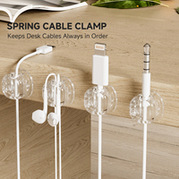 Clips de gestion de câbles magnétiques, Nouveauté 2024 : Organisateur de câbles magnétique, Support de rangement pour câbles de charge USB de téléphone et de bureau. Pour bureau et voiture.