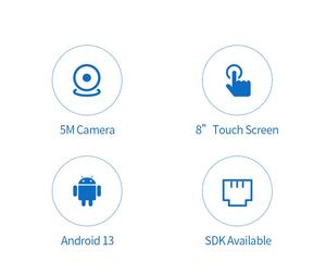 Appel vidéo Android <span class=keywords><strong>13</strong></span> Bureau Bluetooth pour Bureau École Hôtels Tablette 4G LTE WiFi Hotspot 8 pouces Écran tactile Téléphone de bureau intelligent - Product Image 6