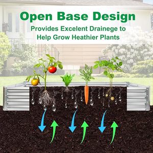 Kits de lit de jardin surélevé galvanisé Rectangle boîte de jardinière modulaire pour la maison pot de jardinière <span class=keywords><strong>paresseux</strong></span> pour légumes et fleurs - Product Image 5