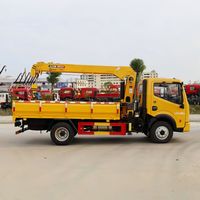 Camión Volquete Pequeño DFAC de 4 Toneladas con Grúa, Camión Volquete Mini 4x2 con Grúa en Venta