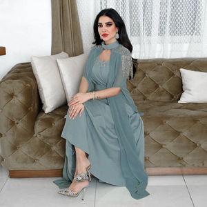 Zifeng OEM Abiti da Sera Luccicanti con Paillettes per Donne Sciarpe <span class=keywords><strong>Bolero</strong></span> con Nappine Mantelle Coprispalle - Product Image 2